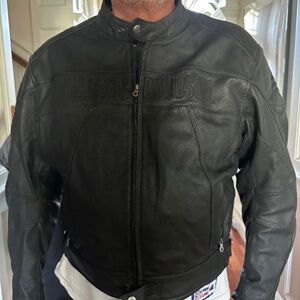 Harley-Davidson Black Perforated Leather Jacket